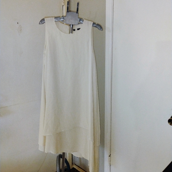 Eileen Fisher Layered‎ Asymmetrical 100%silk Dress, New, No Tags - Picture 1 of 9